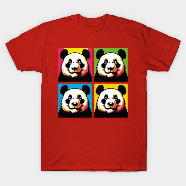 Pop Squinting Panda - Funny Panda Art T-Shirt by PawPopArt